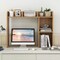 Costway Desk Bookshelf Desktop Storage Organizer Display Shelf Rack Dorm Office Natural/White/Brown